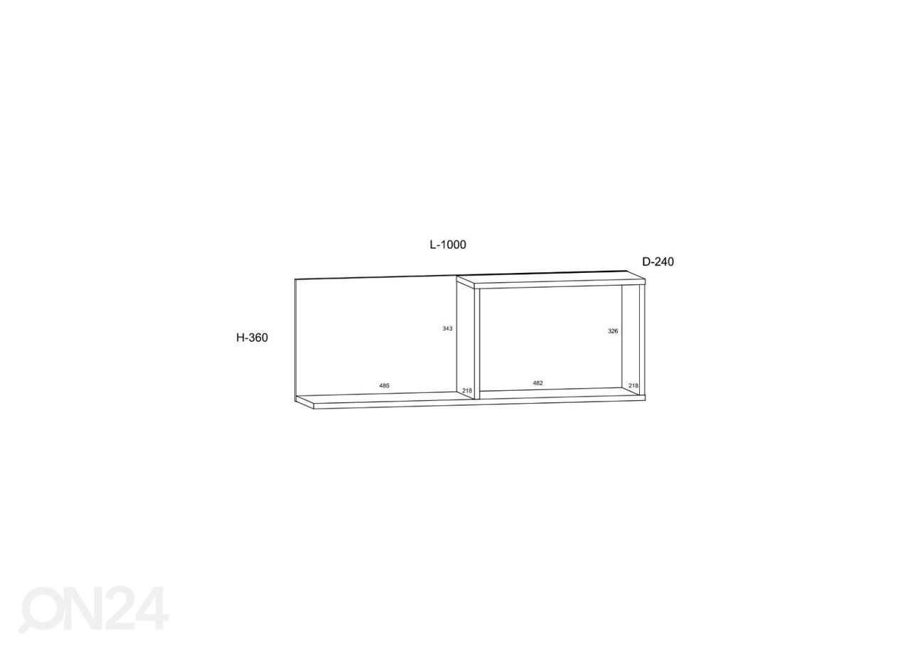 Seinähylly Youghal 100 cm kuvasuurennos