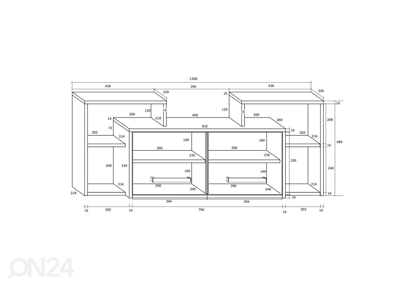 Seinäkaappi 127 cm kuvasuurennos