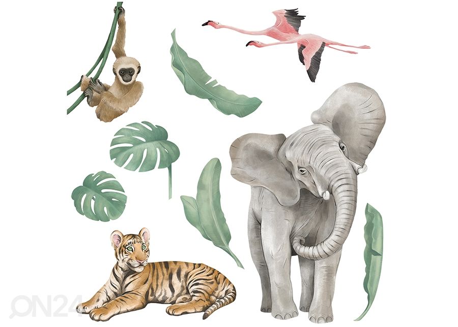 Seinätarra Safari eläimet 1 kuvasuurennos