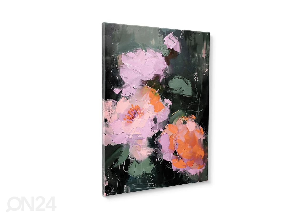 Seinätaulu Pink Flowers 60x80 cm kuvasuurennos