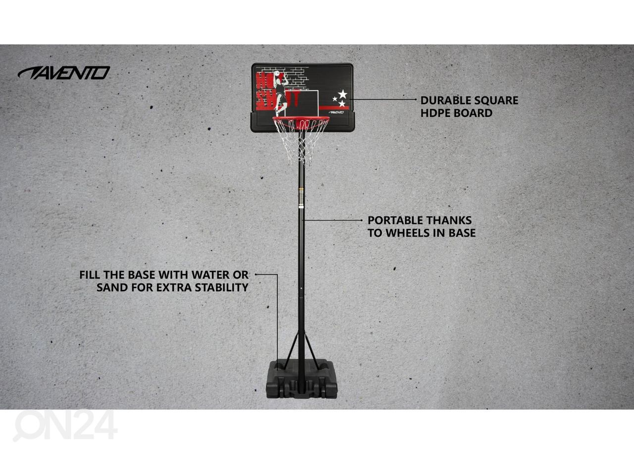 Siirrettävä koripalloteline Hot Shot Avento kuvasuurennos