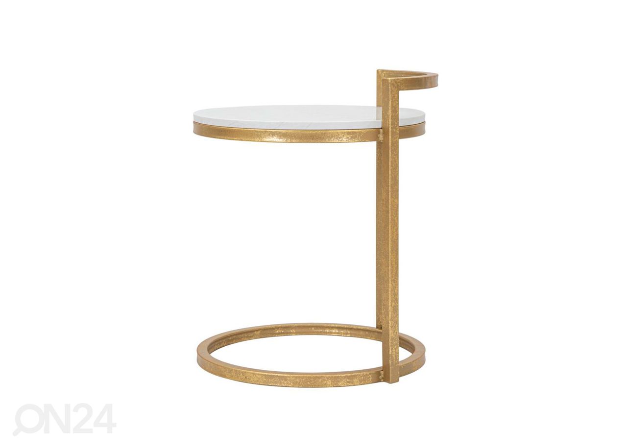 Sivupöytä Round, kulta / valkoinen kuvasuurennos
