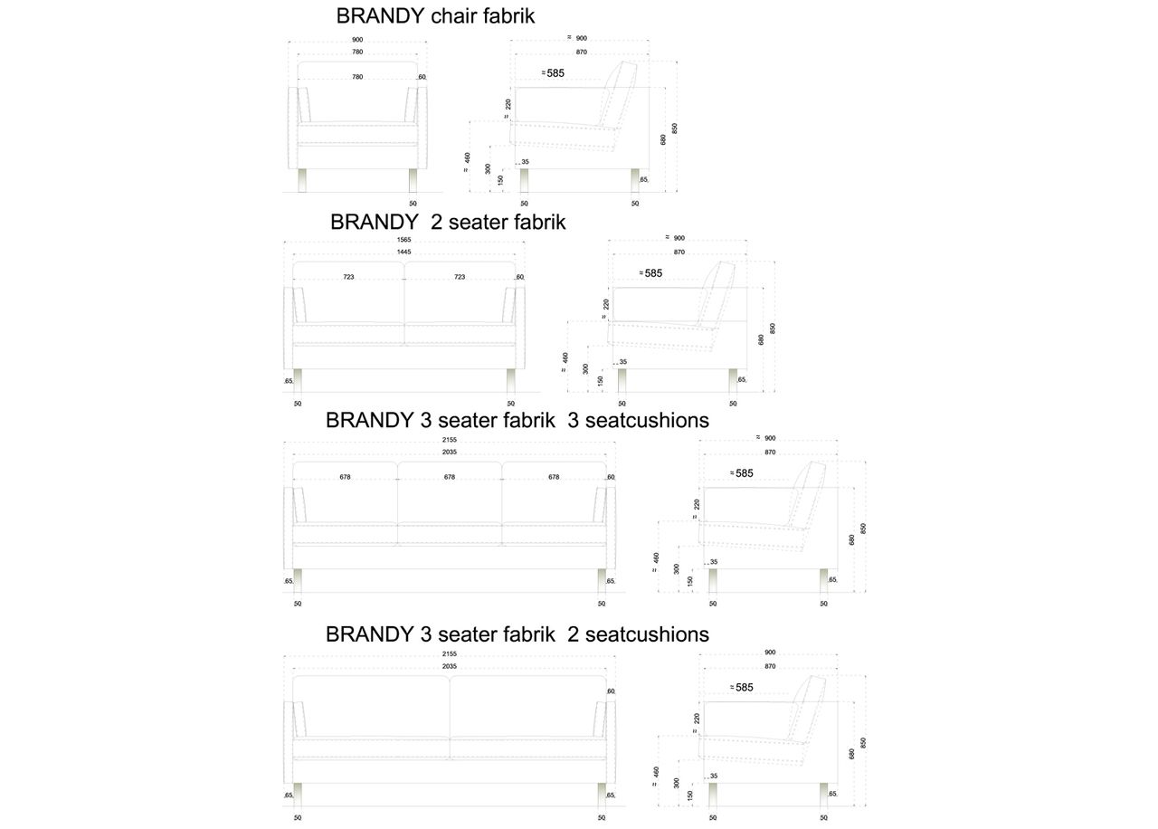 Sohva Brandy, 2-istuttava kuvasuurennos