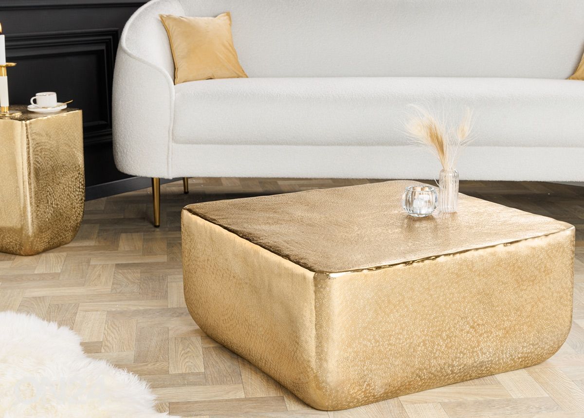 Sohvapöytä Gold 70x70 cm kuvasuurennos