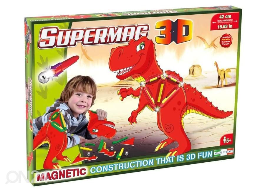 Supermag magneettinen rakennussarja T-Rex 40 osa kuvasuurennos