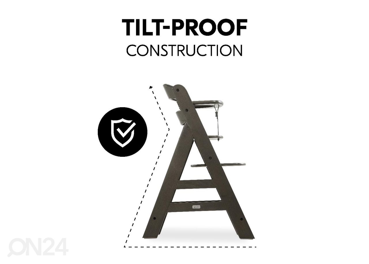 Syöttötuoli Hauck Select Alpha+ musta kuvasuurennos