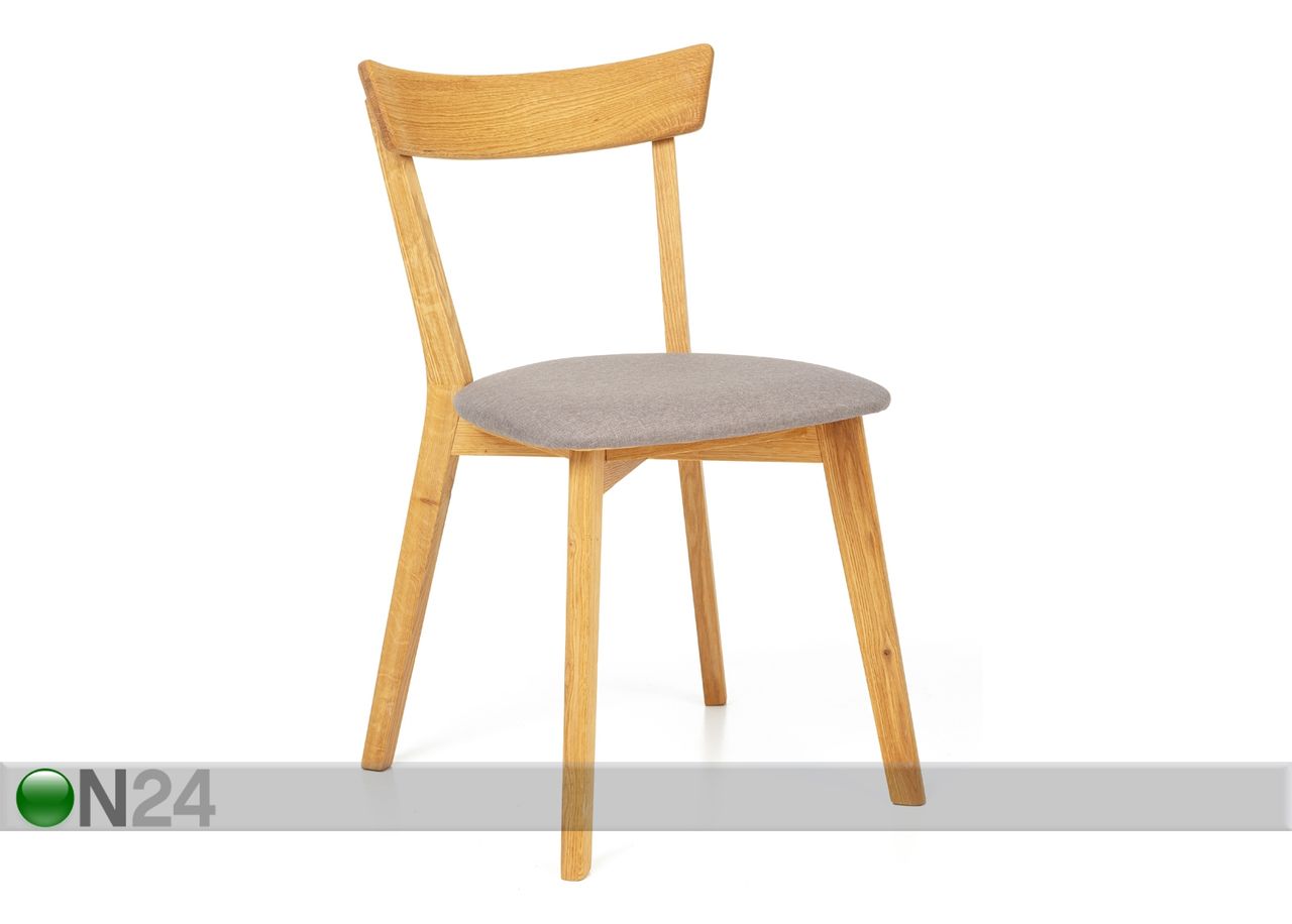 Tammi ruokapöytä Scan Ø85 cm+ 2 tuolia Viola harmaa kuvasuurennos