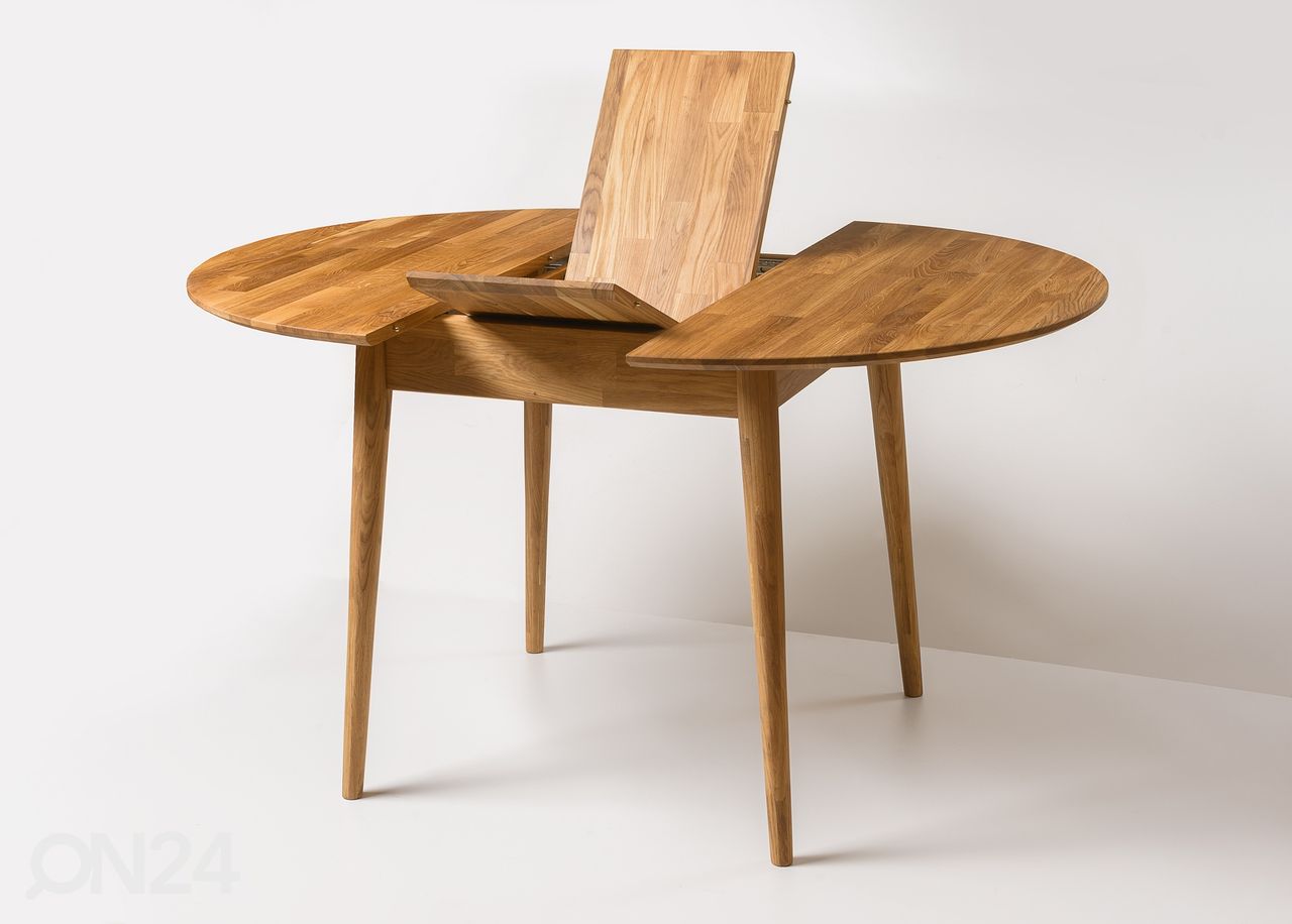 Tammi ruokapöytä Scan 100x100/130 cm+ 2 tuolia Sandra kuvasuurennos