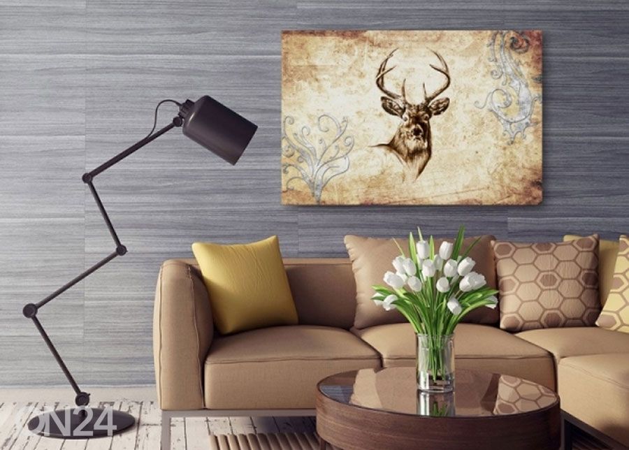 Taulu Deer's head 1 50x70 cm kuvasuurennos