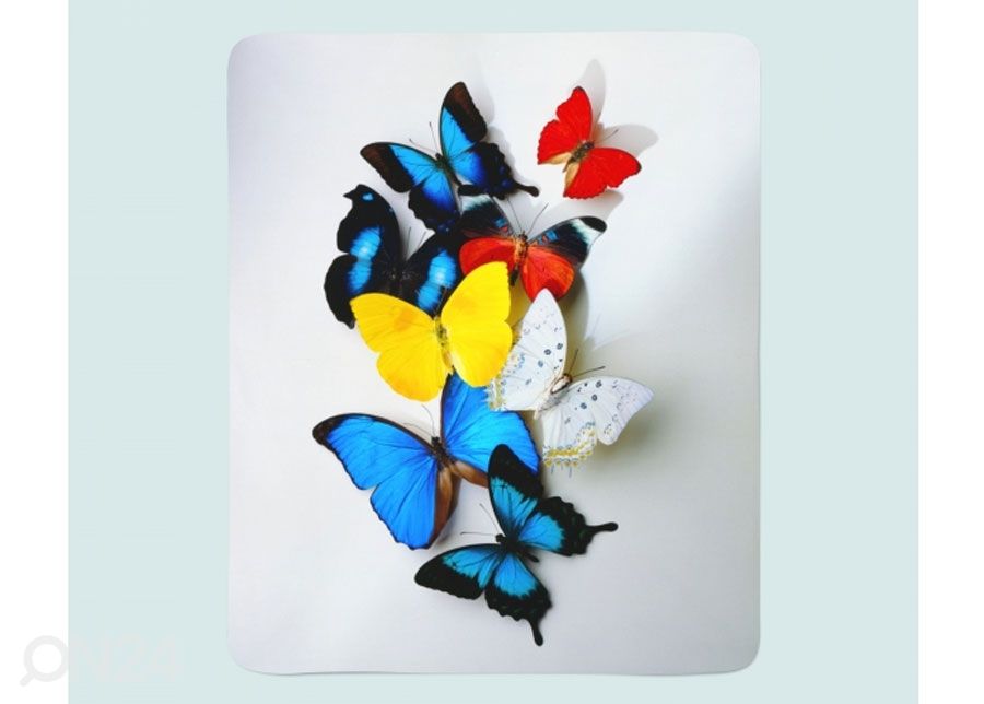 Torkkupeitto Colorful Butterflies 130x150 cm kuvasuurennos