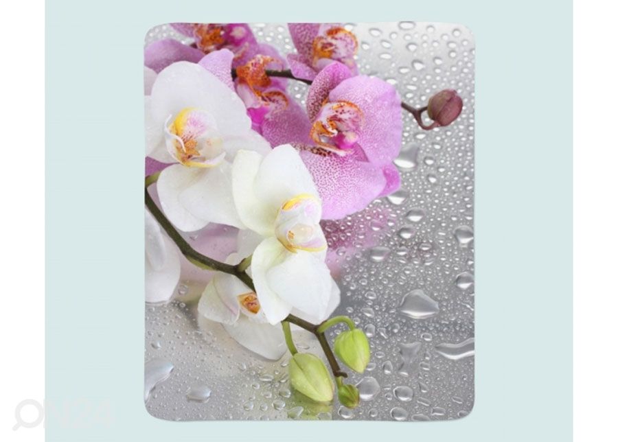 Torkkupeitto Orchids and Rain 130x150 cm kuvasuurennos