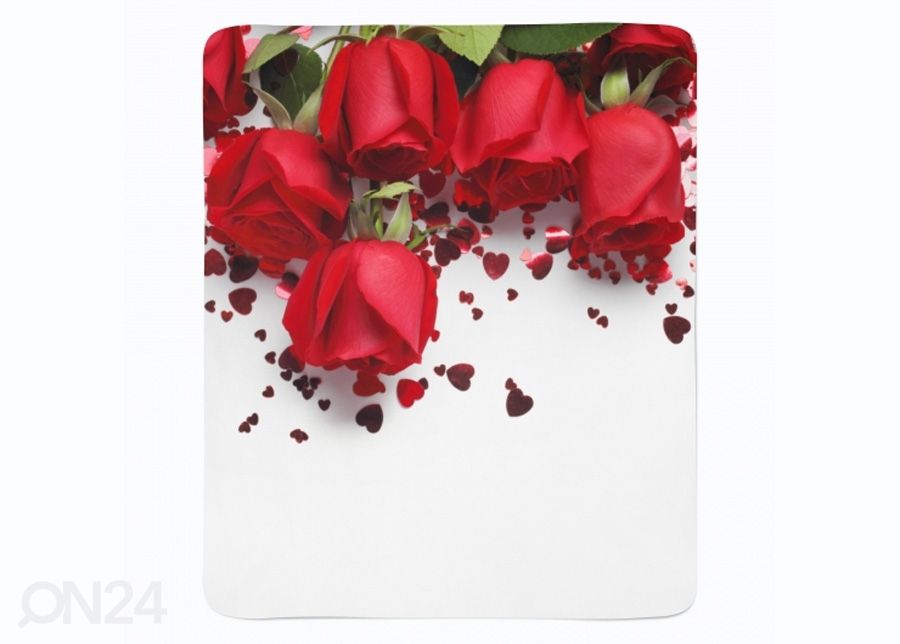 Torkkupeitto Roses and Hearts 130x150 cm kuvasuurennos