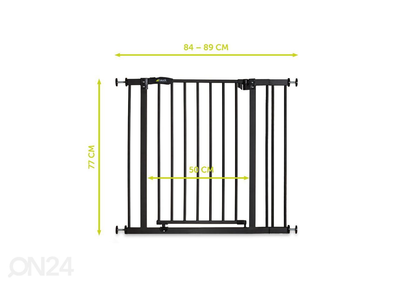 Turvaportti 84-89 cm Hauck Close N Stop tummanharmaa kuvasuurennos