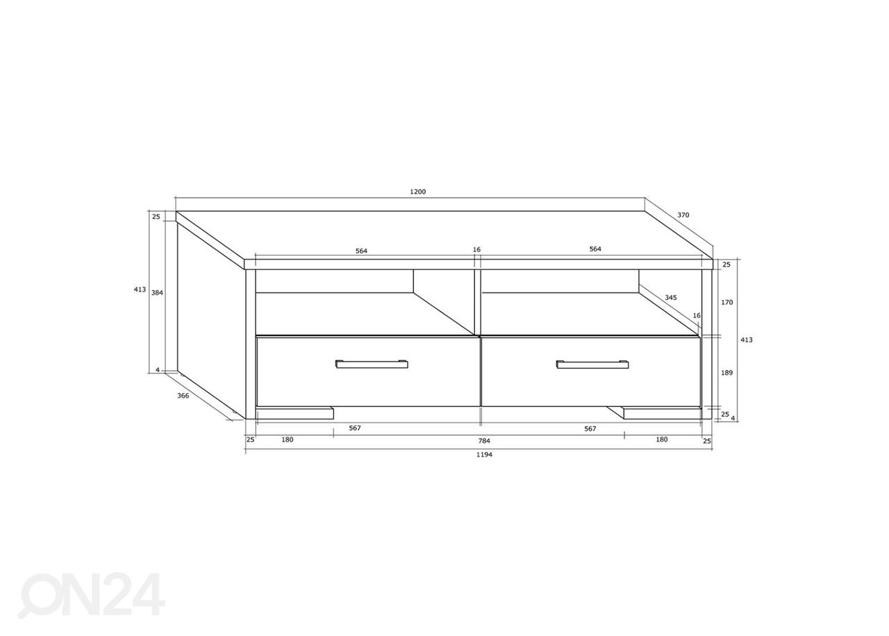 TV-taso 120 cm kuvasuurennos