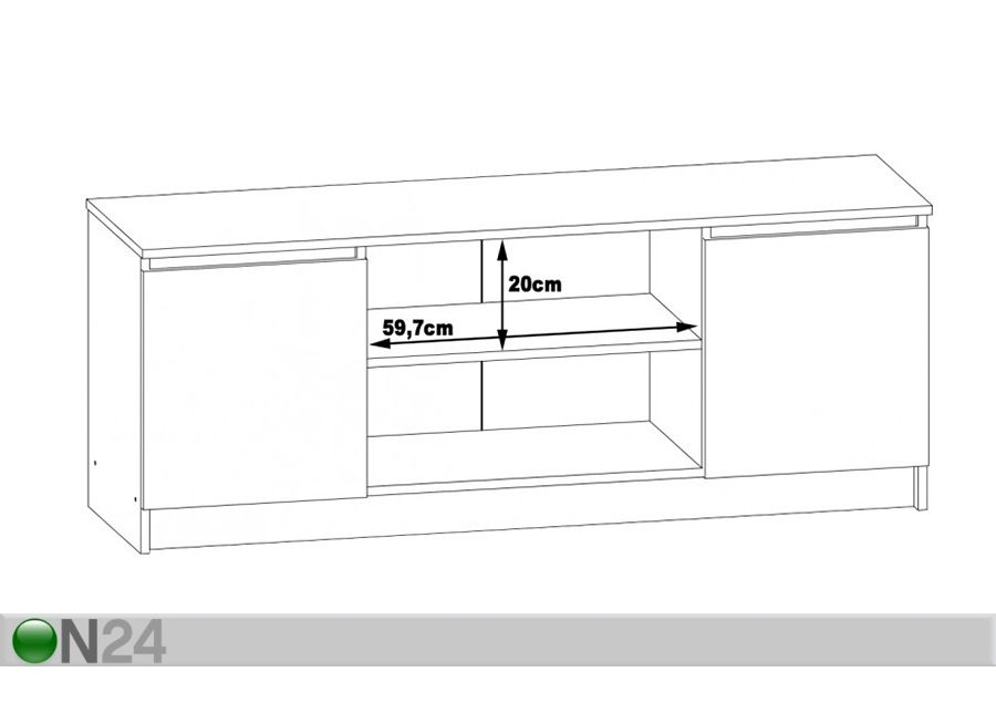 TV-taso 140 cm kuvasuurennos