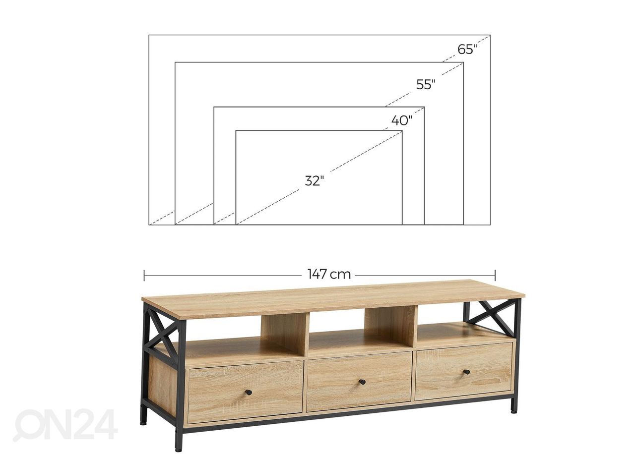 TV-taso 145 cm kuvasuurennos