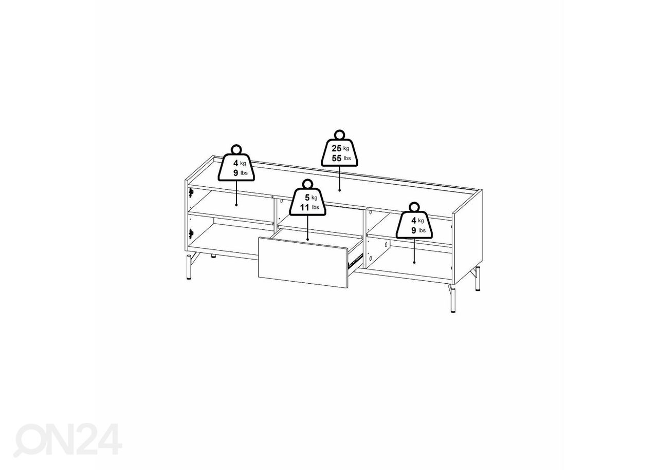 TV-taso Bergen 100 cm kuvasuurennos