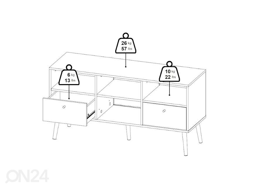 TV-taso Bodo 117 cm kuvasuurennos