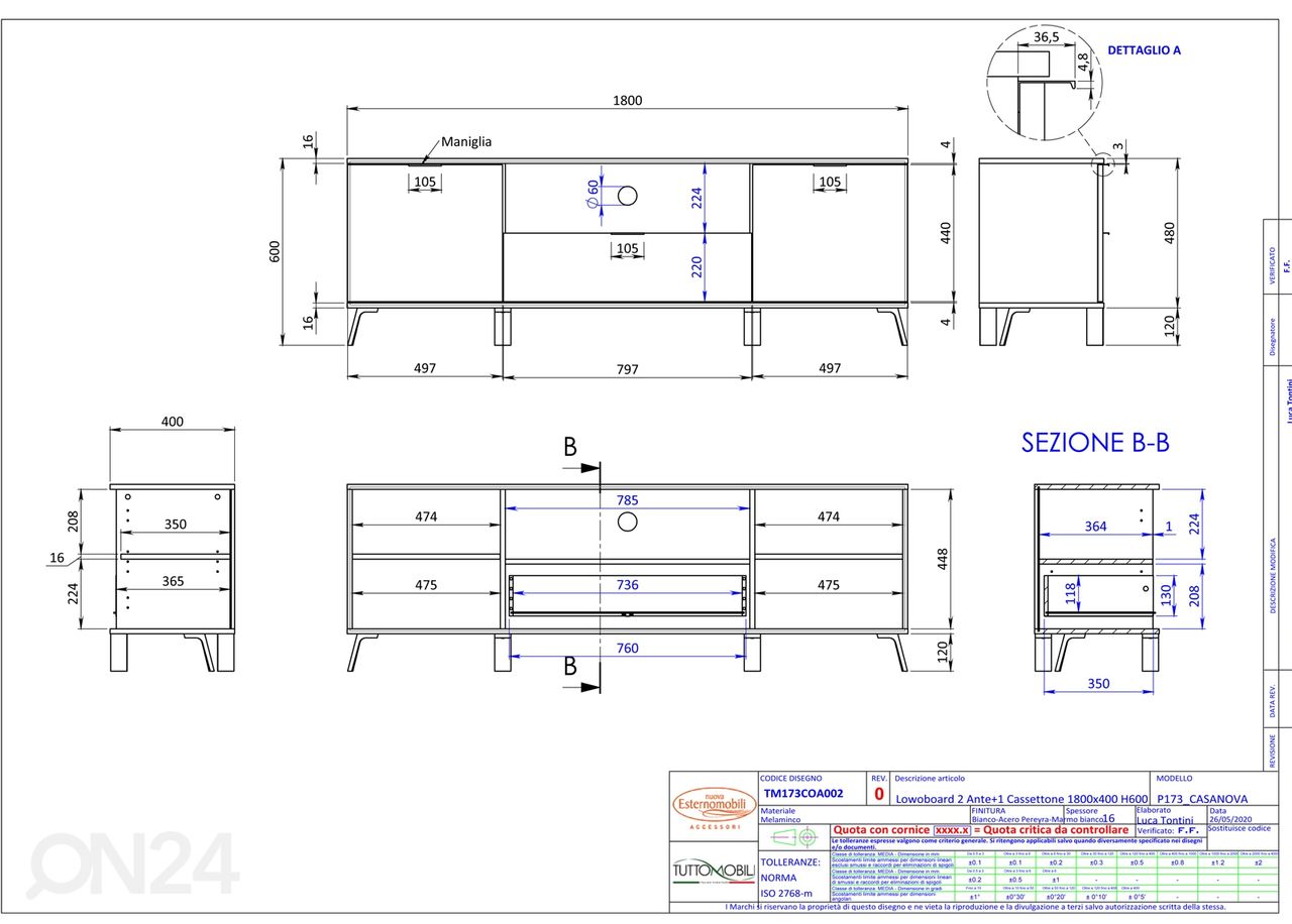 TV-taso Casablance 108cm kuvasuurennos