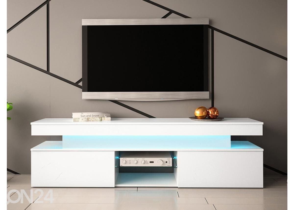 TV-taso Glossa 190 cm + LED kuvasuurennos