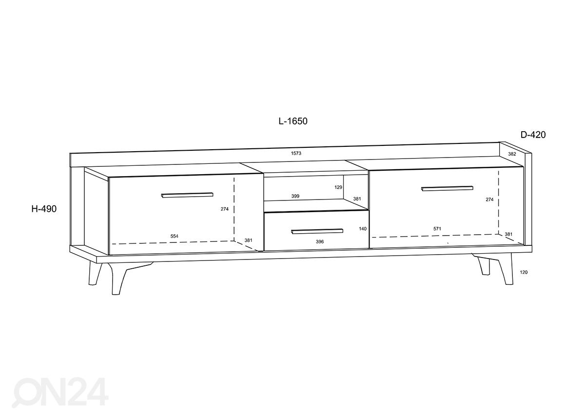 TV-taso Kinsale 165 cm kuvasuurennos