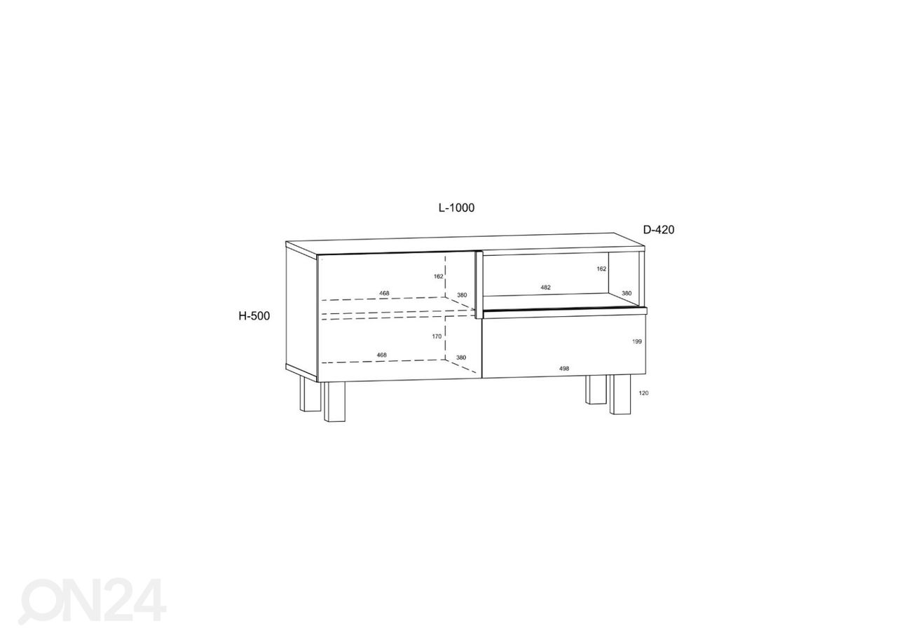 TV-taso Youghal 100 cm kuvasuurennos