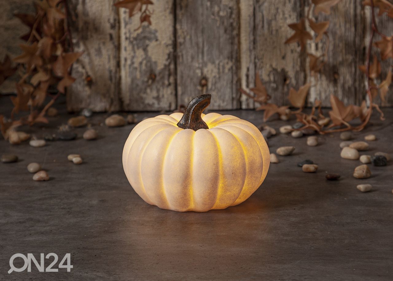 Ulkovalaisin Sandy Pumpkin Ø15 cm, valkoinen kuvasuurennos