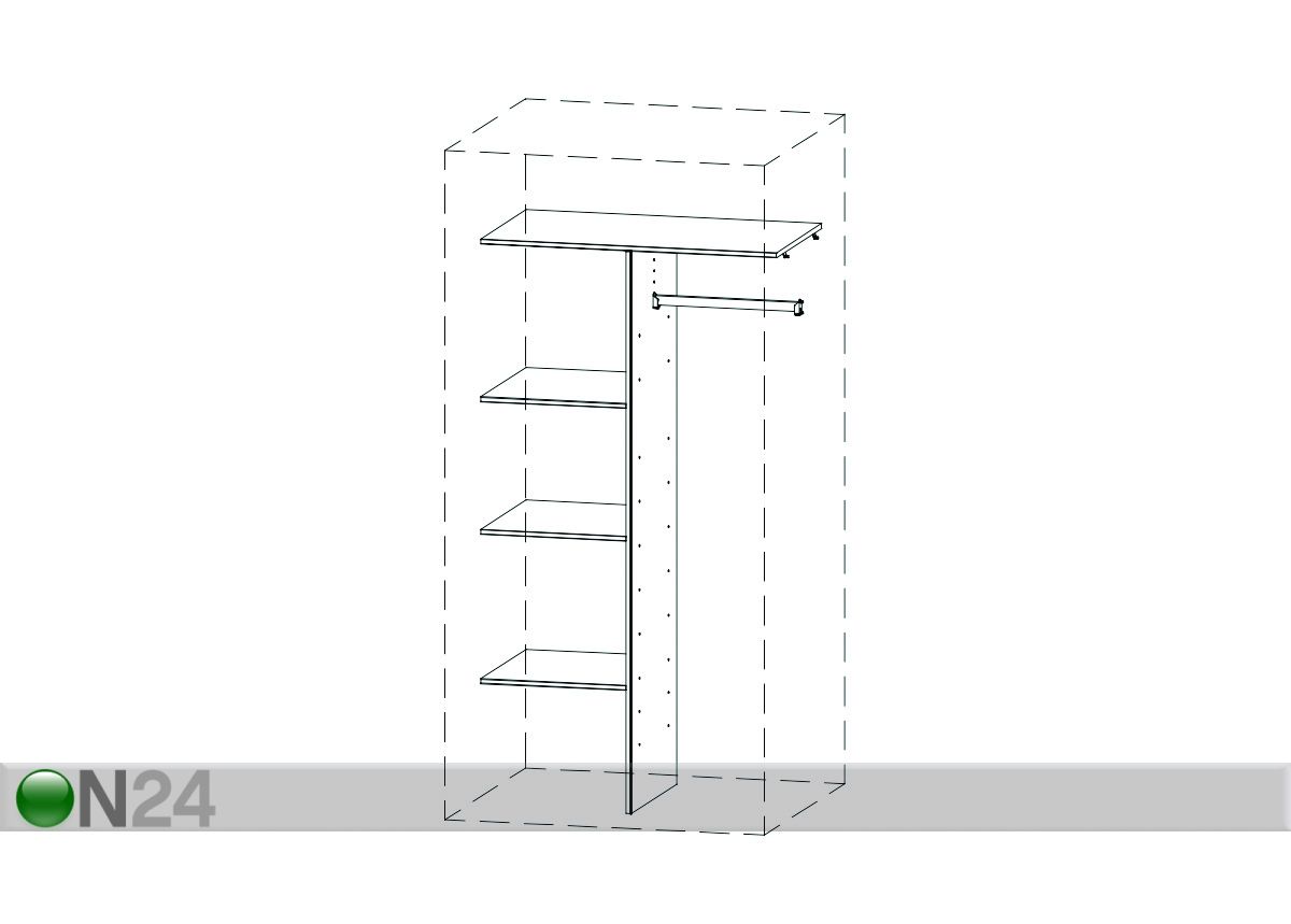 Vaatekaapin jakaja 764 90 cm kuvasuurennos