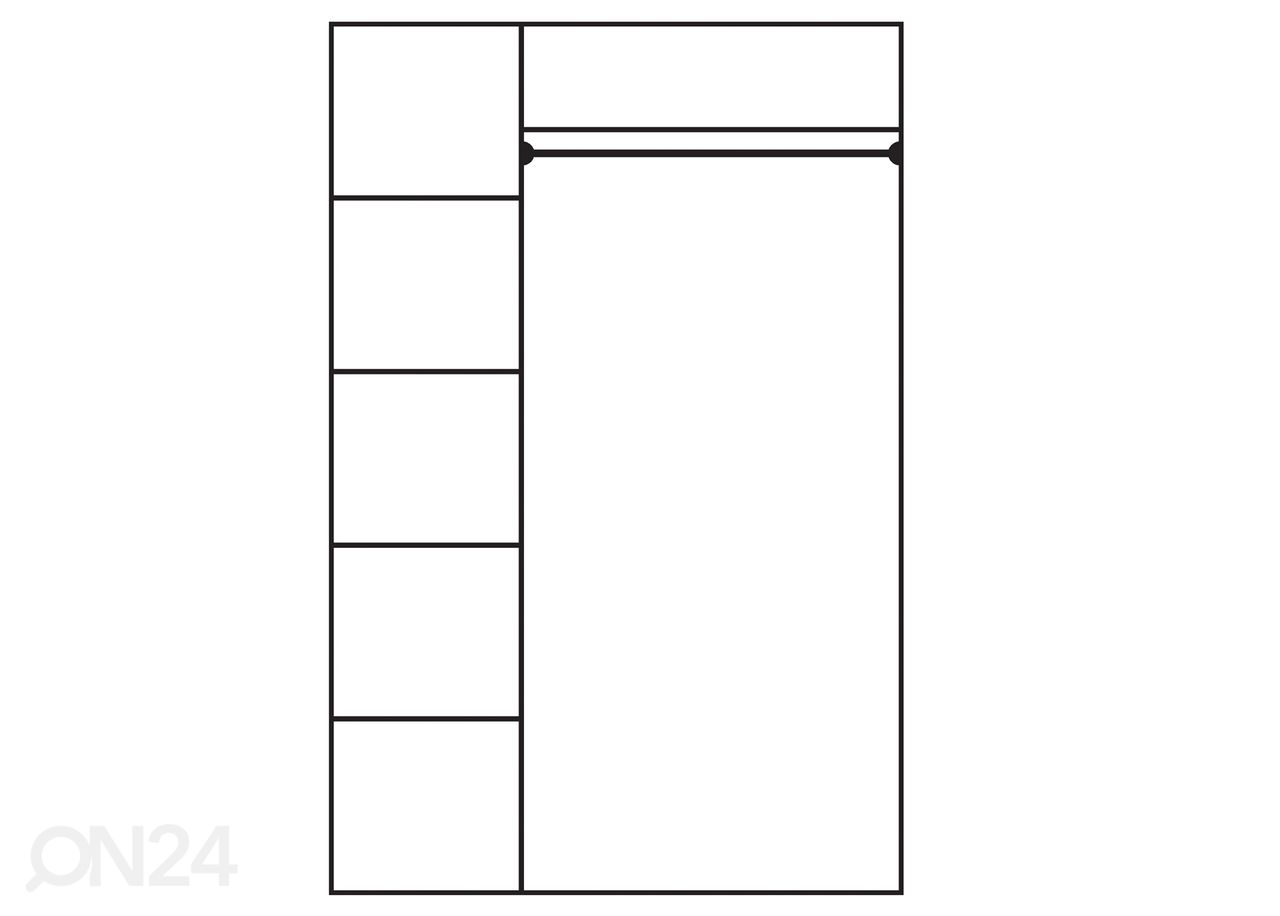 Vaatekaappi 120 cm kuvasuurennos