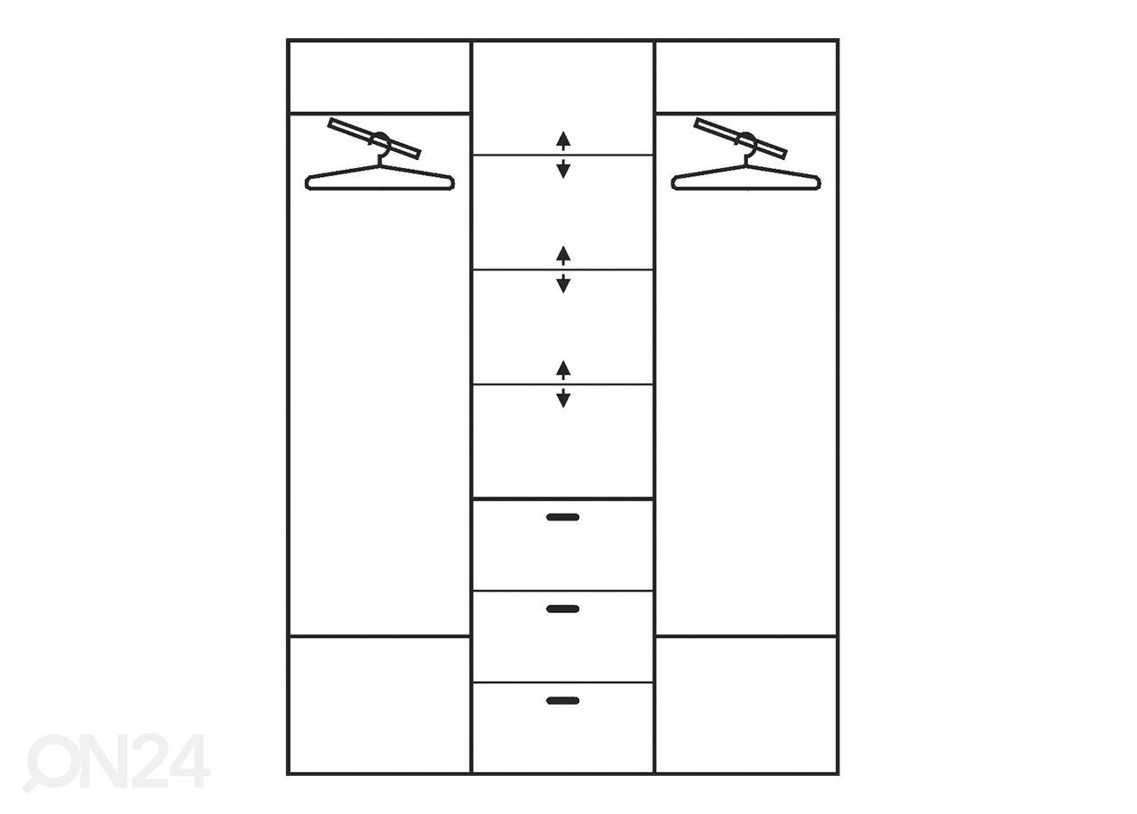 Vaatekaappi 150x44 cm kuvasuurennos