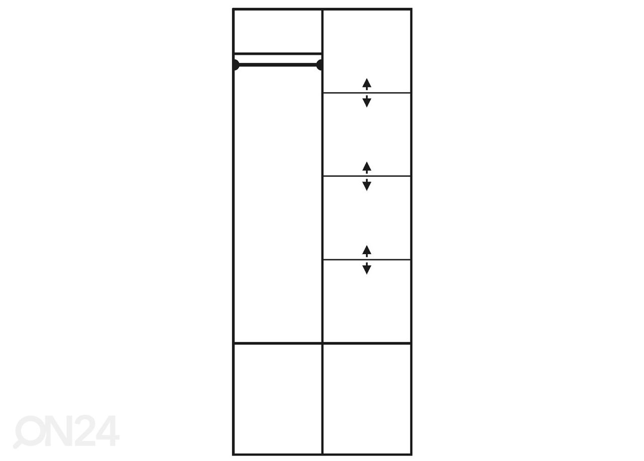 Vaatekaappi 81 cm kuvasuurennos