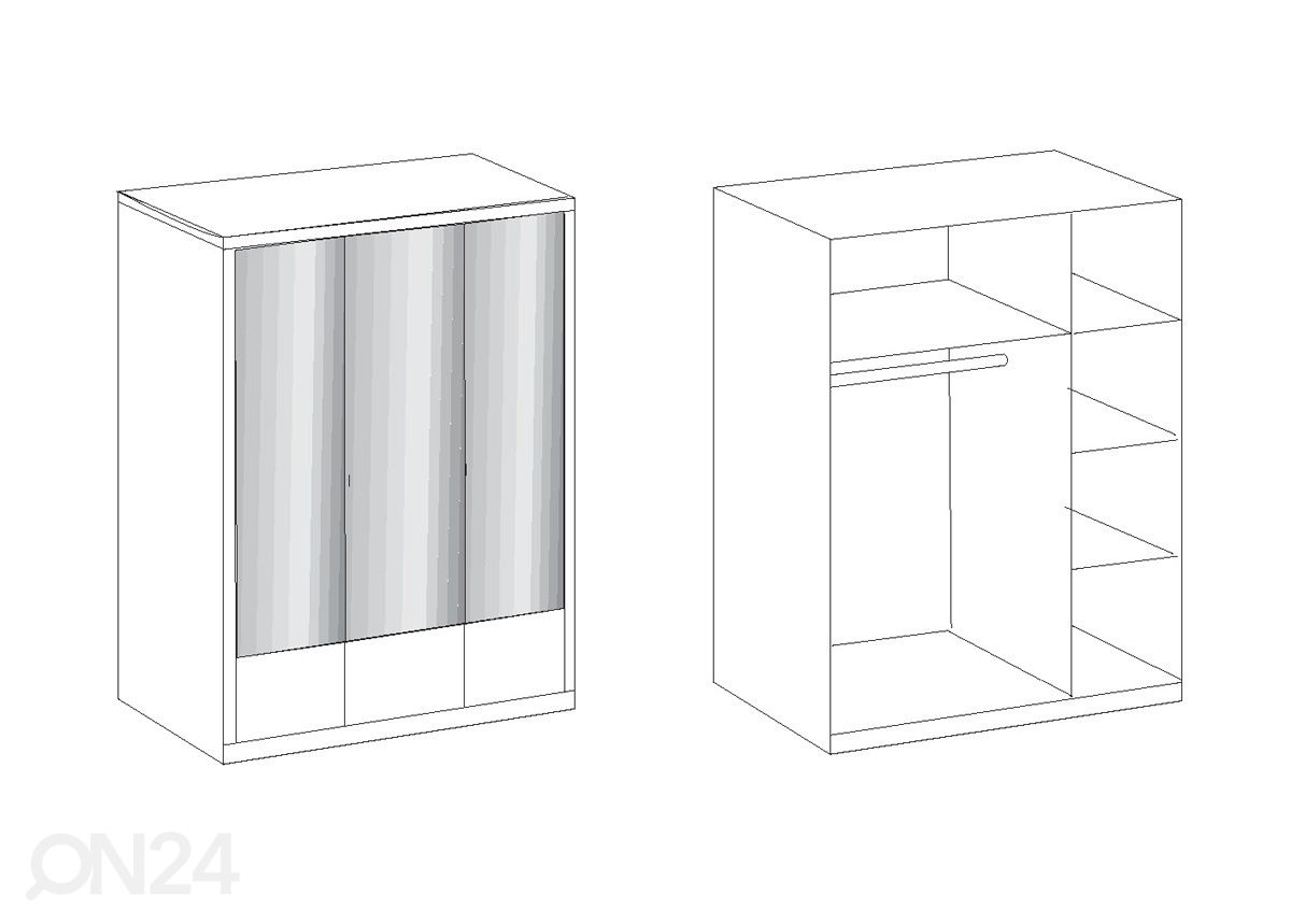 Vaatekaappi Imago 135 cm kuvasuurennos