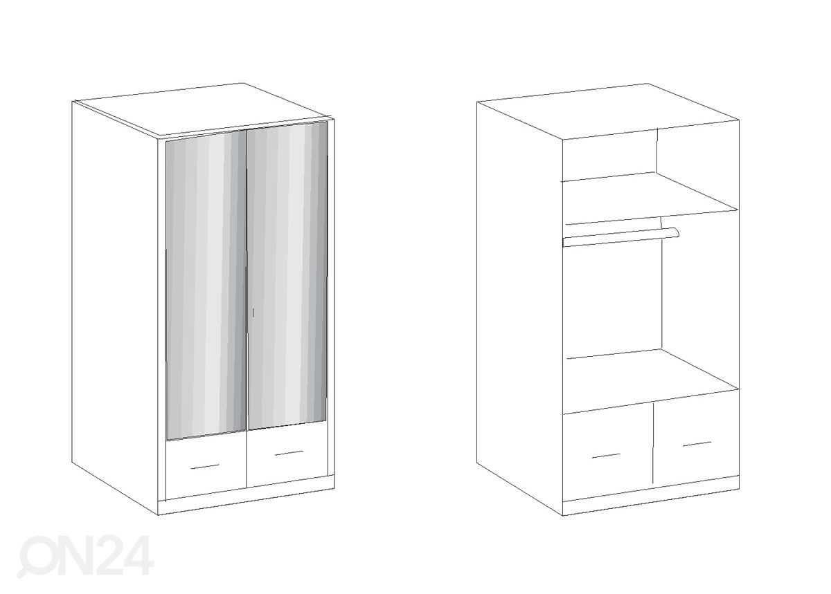 Vaatekaappi Imago 90 cm kuvasuurennos