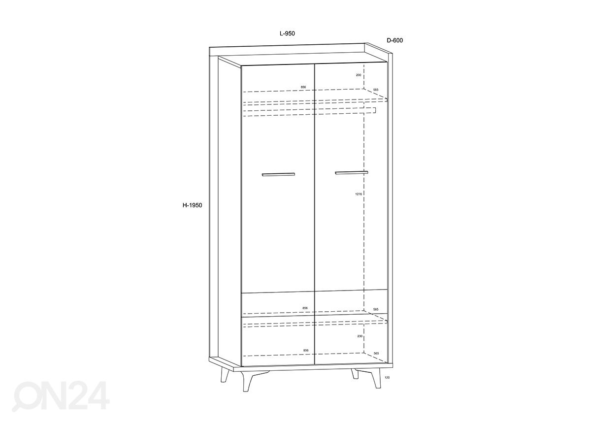 Vaatekaappi Kinsale 95 cm kuvasuurennos