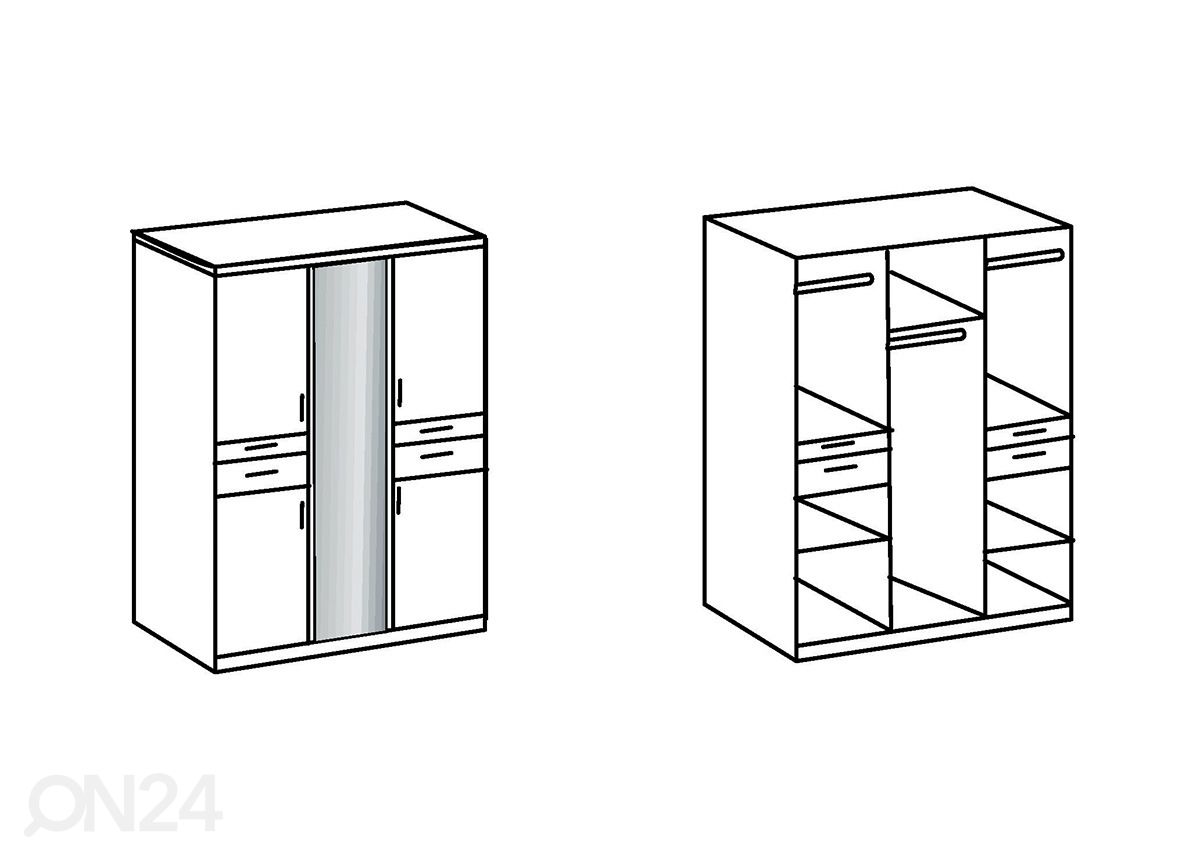 Vaatekaappi Koblenz 135 cm kuvasuurennos