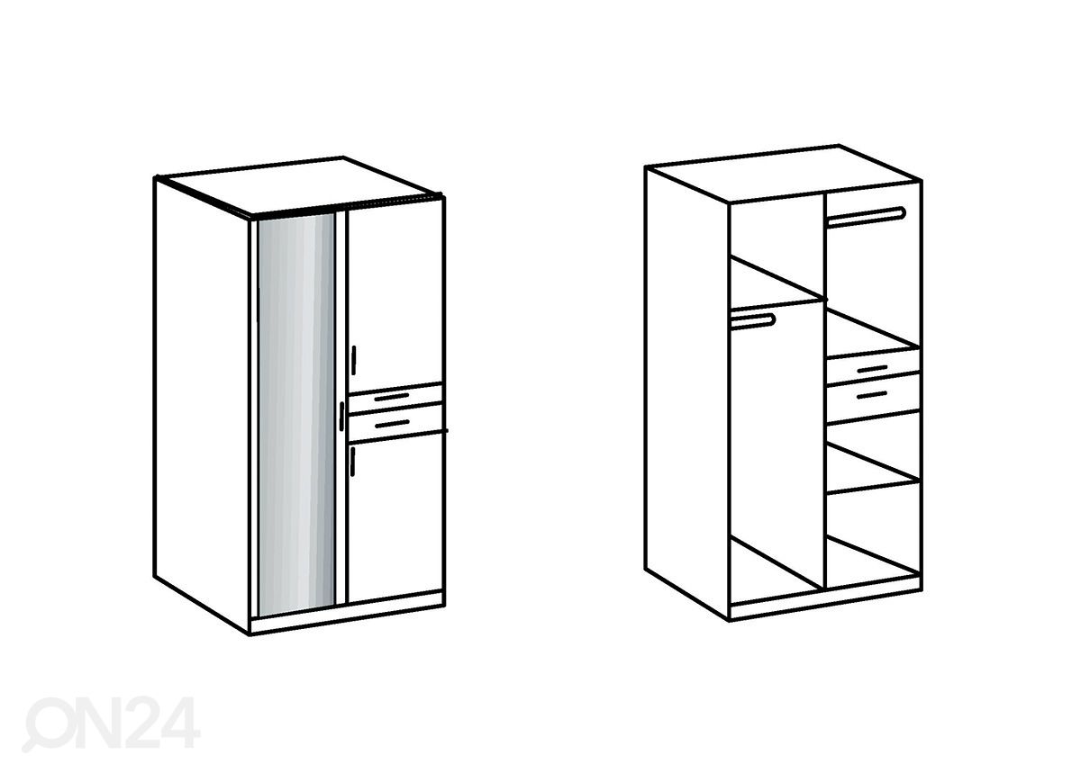 Vaatekaappi Koblenz 90 cm kuvasuurennos