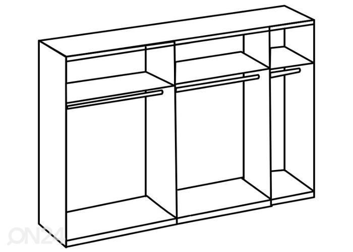 Vaatekaappi liukuovilla Ancona 250 cm kuvasuurennos
