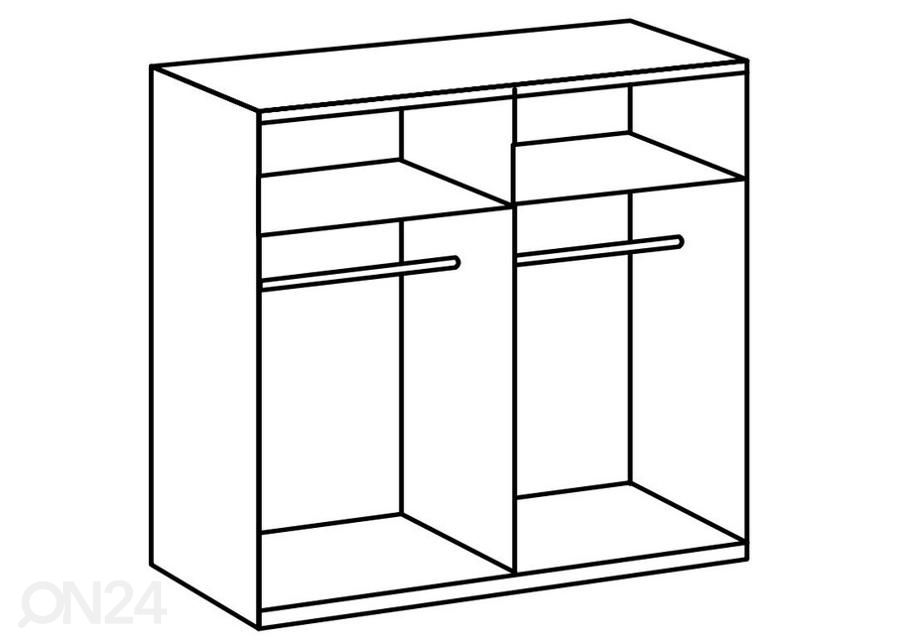 Vaatekaappi liukuovilla Kerpen 225 cm kuvasuurennos