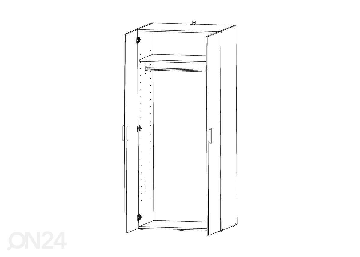 Vaatekaappi MRK 649 80 cm kuvasuurennos