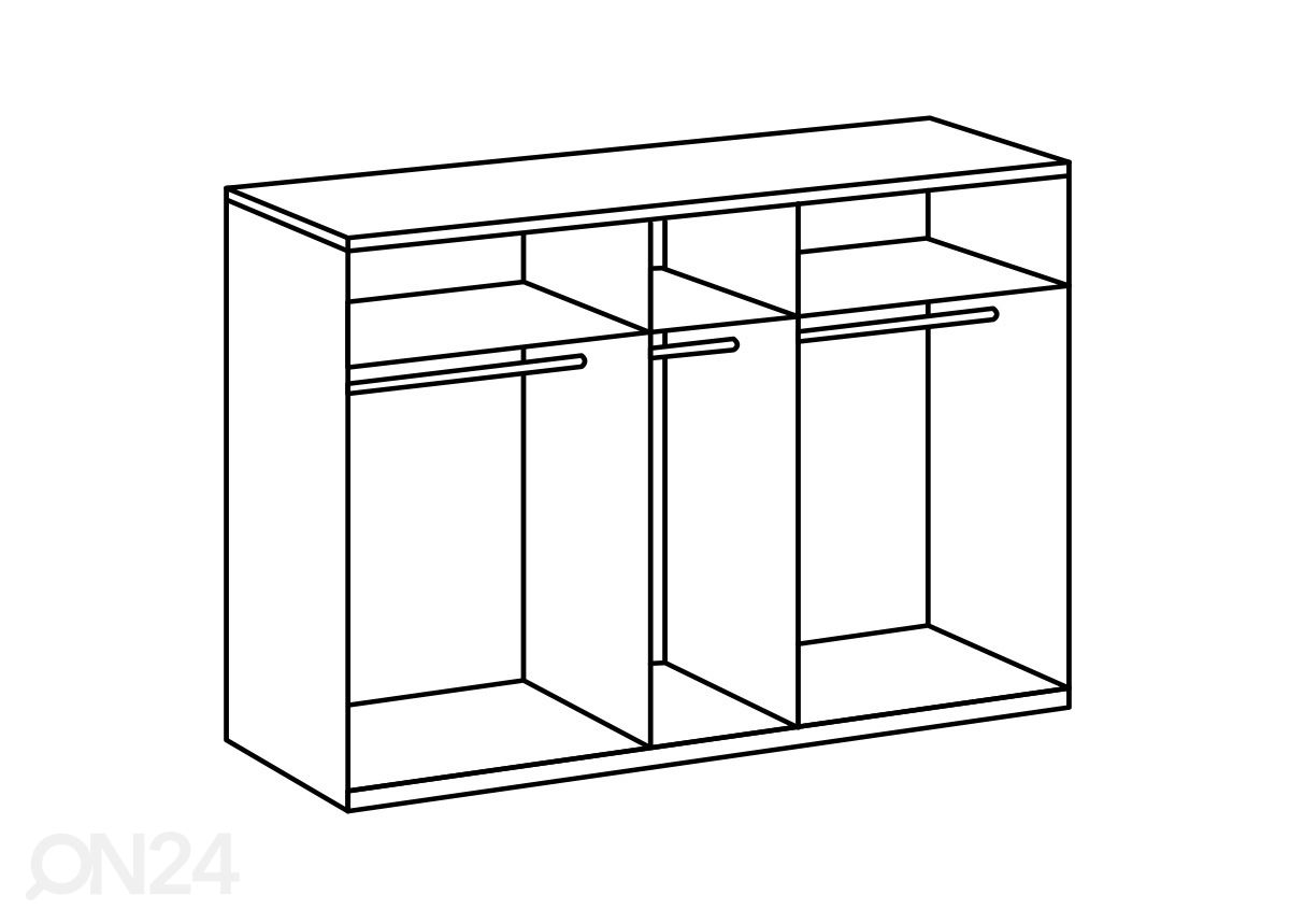 Vaatekaappi Stockholm 225 cm kuvasuurennos