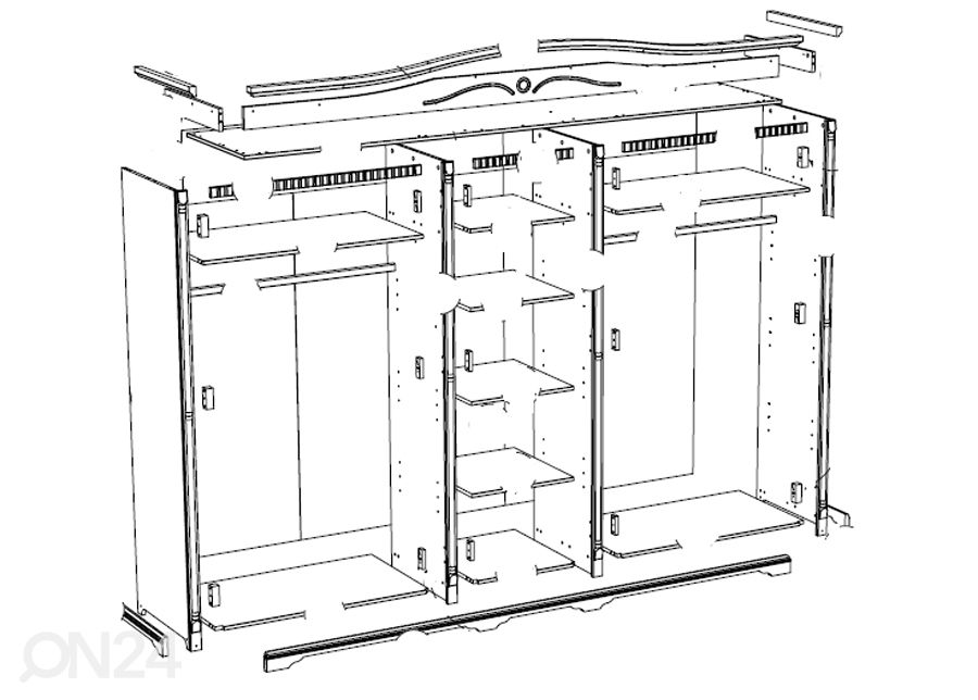 Vaatekaappi Uffizzi 258 cm kuvasuurennos