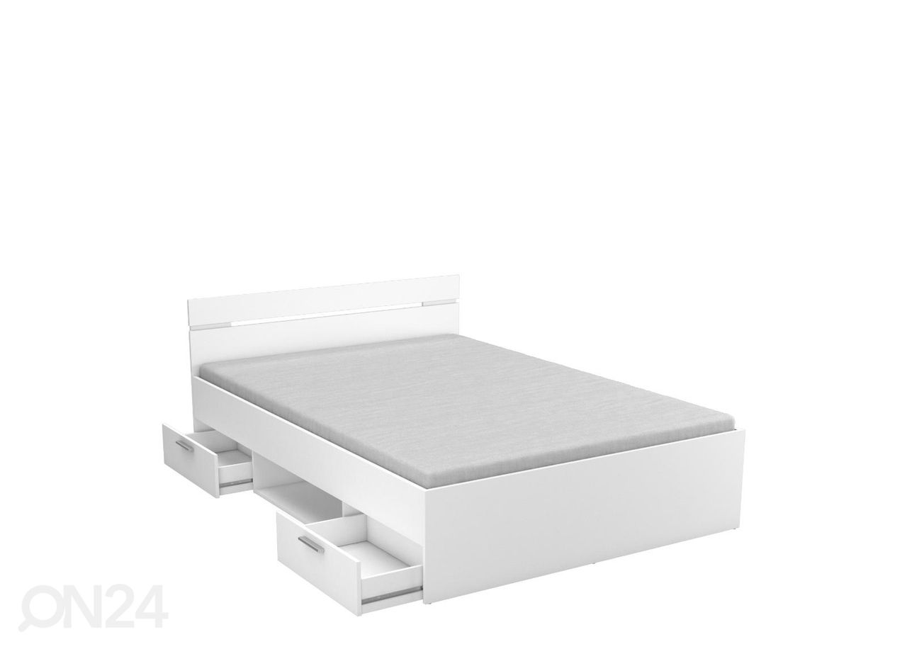 Valkoinen sänky 140x200 cm kuvasuurennos