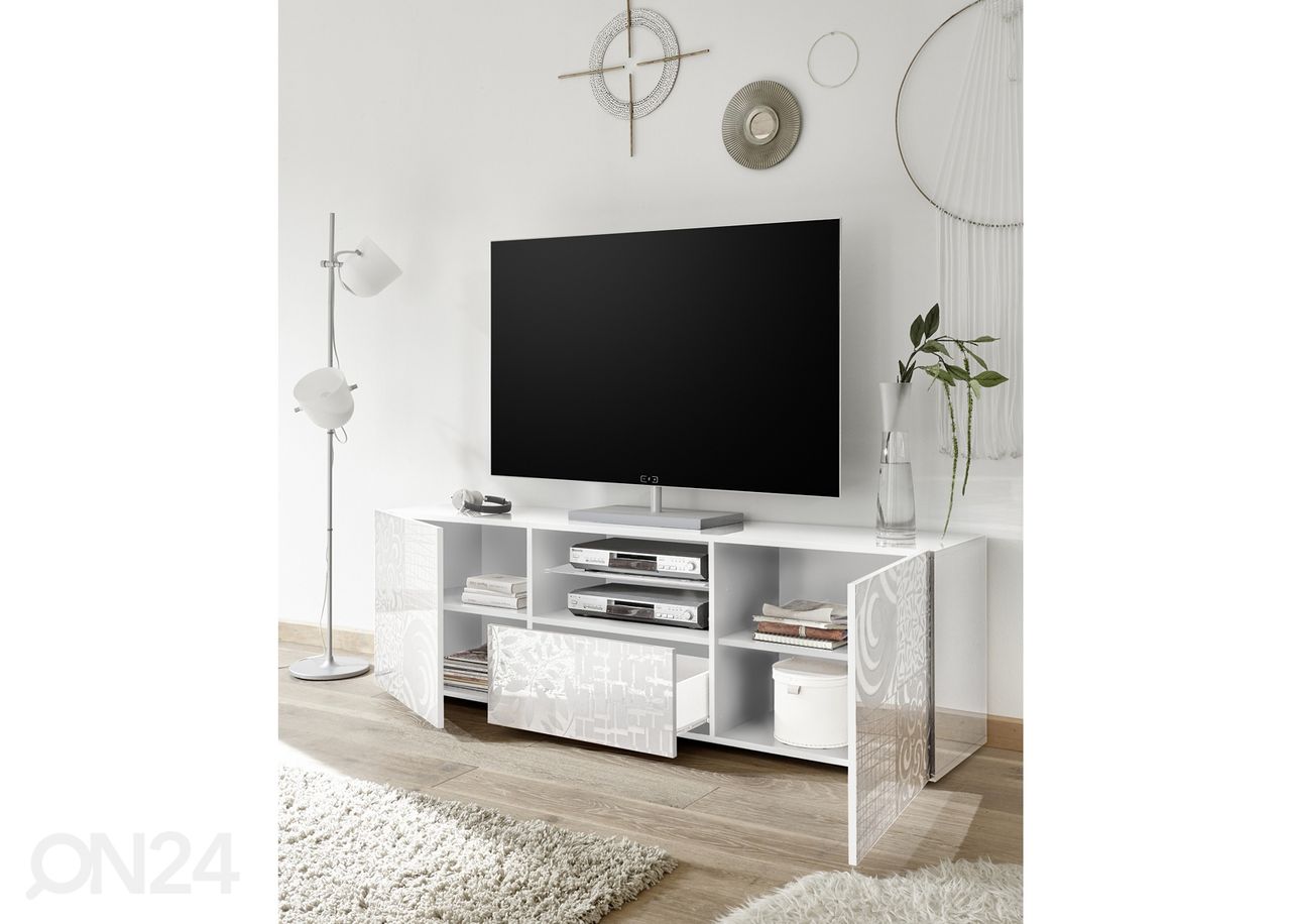 Valkoinen TV-taso Miro 181 cm kuvasuurennos