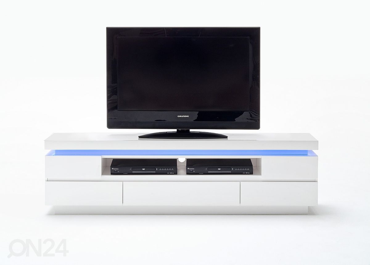 Valkoinen TV-taso Ocean LED-valaistuksella kuvasuurennos