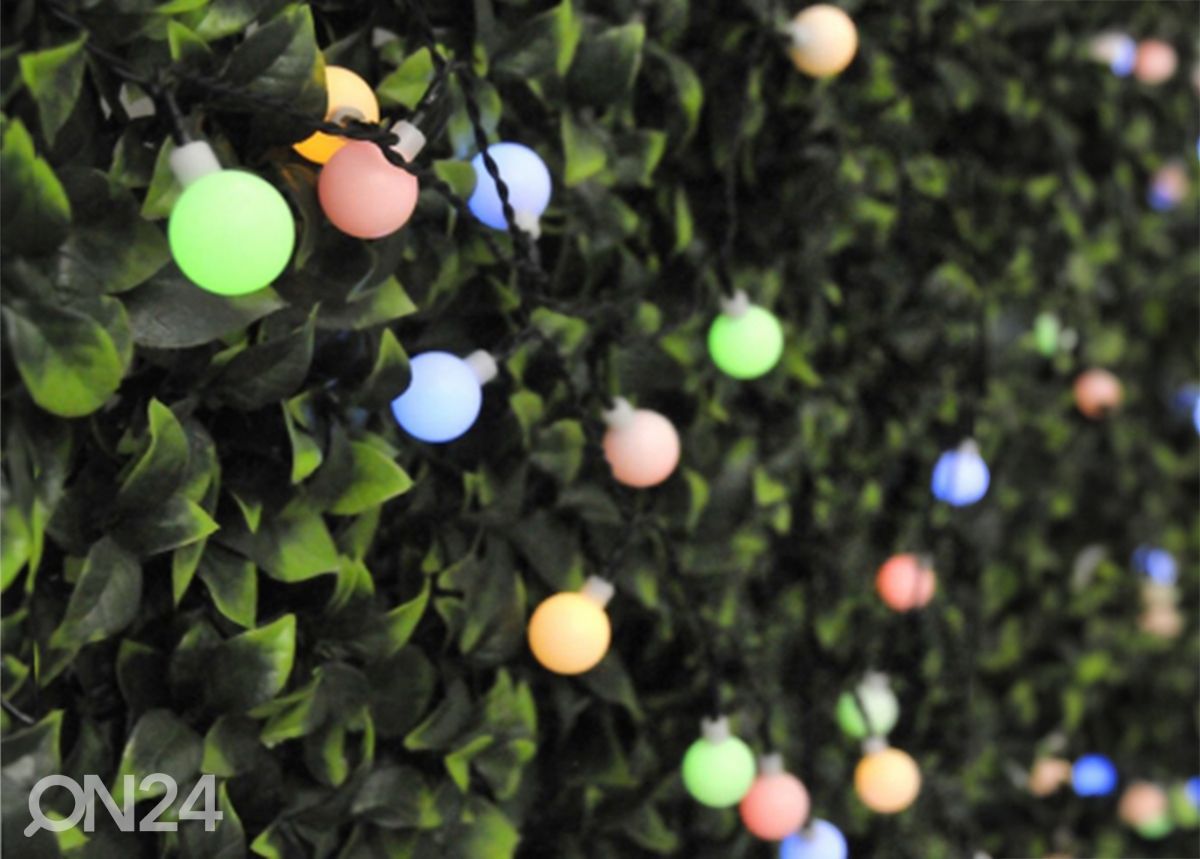 Valosarja Solar Garland Party Milky 30 LED kuvasuurennos