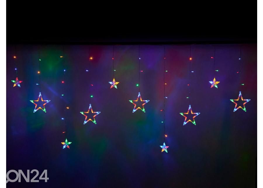 Valoverho Tähdet 2.5 m 138LED monivärinen kuvasuurennos