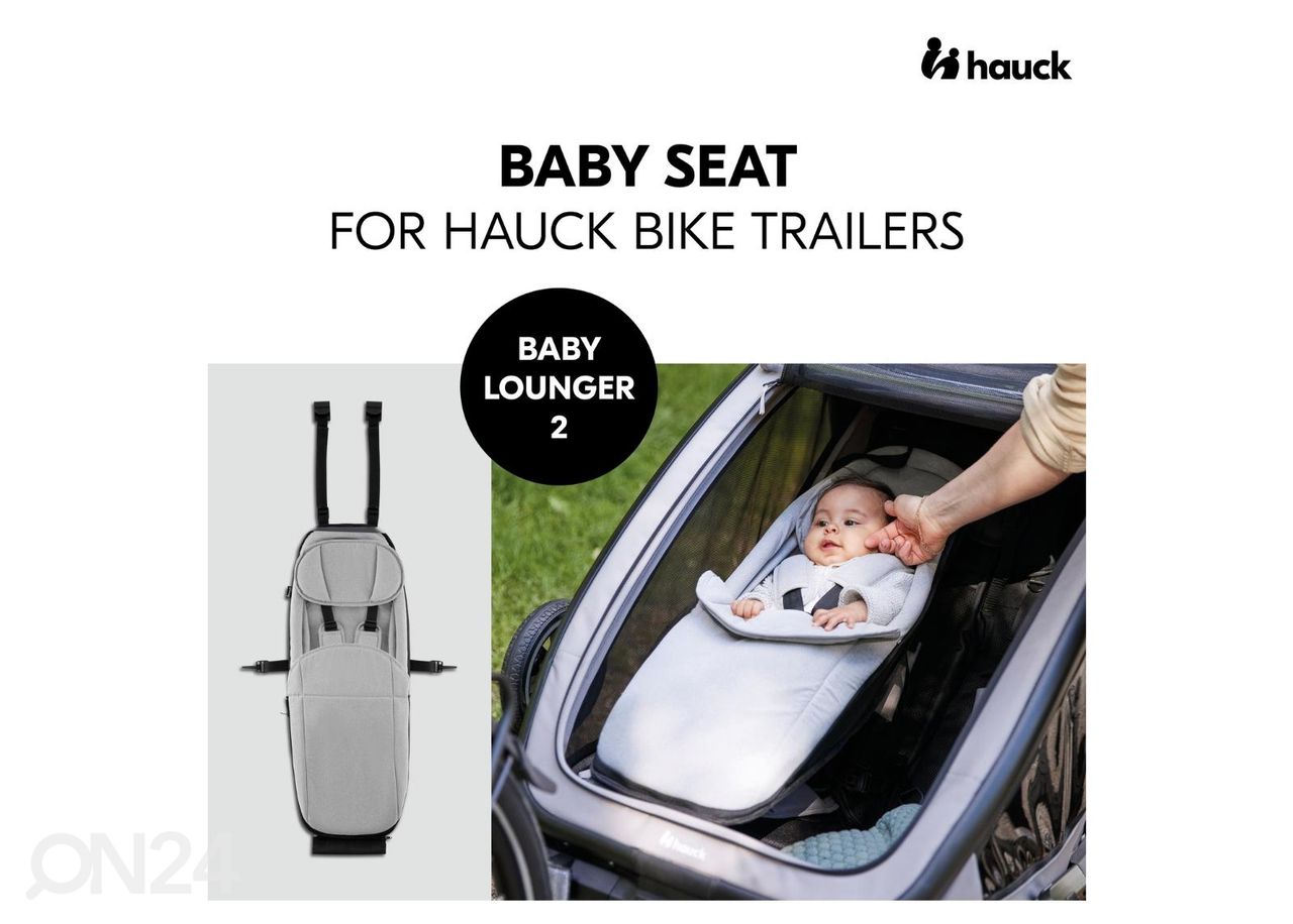 Vauvaistuin pyörillä Hauck Baby Lounger 2, harmaa kuvasuurennos