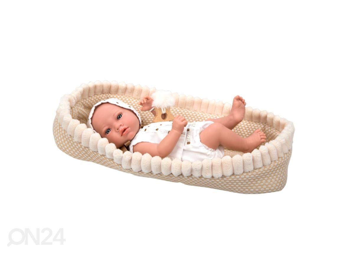Vauvanukke makuualustalla Arias 38 cm kuvasuurennos