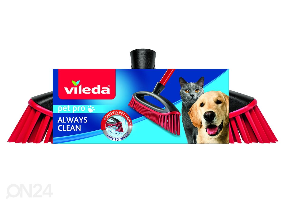 Vileda Pet Pro Always Clean lattiaharja + teleskooppivarsi kuvasuurennos