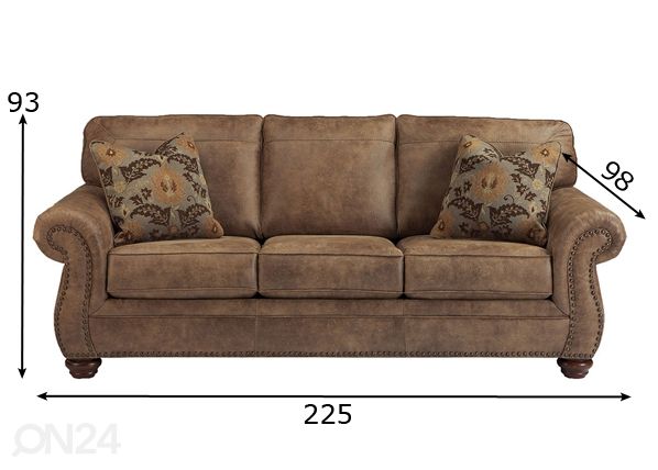 3-istuttava sohva mitat